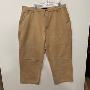 Koman Sportoutwear Carpenter Pants Mens 42x32 Beige‎ Workwear Casual